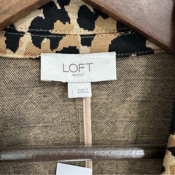 LOFT NWT Animal Print Knit Longline Blazer - Picture 3 of 6